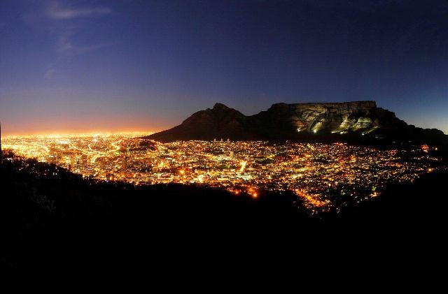 Cape Town - Table Mountain - South Africa - at night